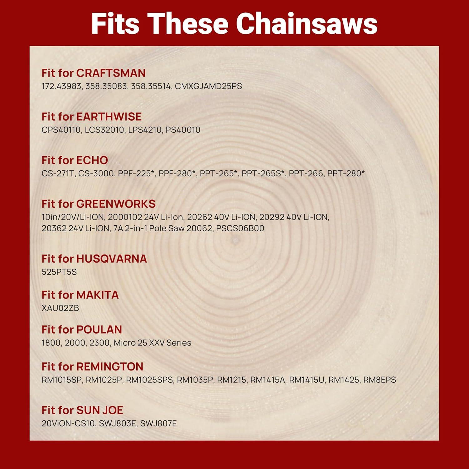 Paquete de 3 Cadenas de Motosierra 10" PETOX 40 Enlaces