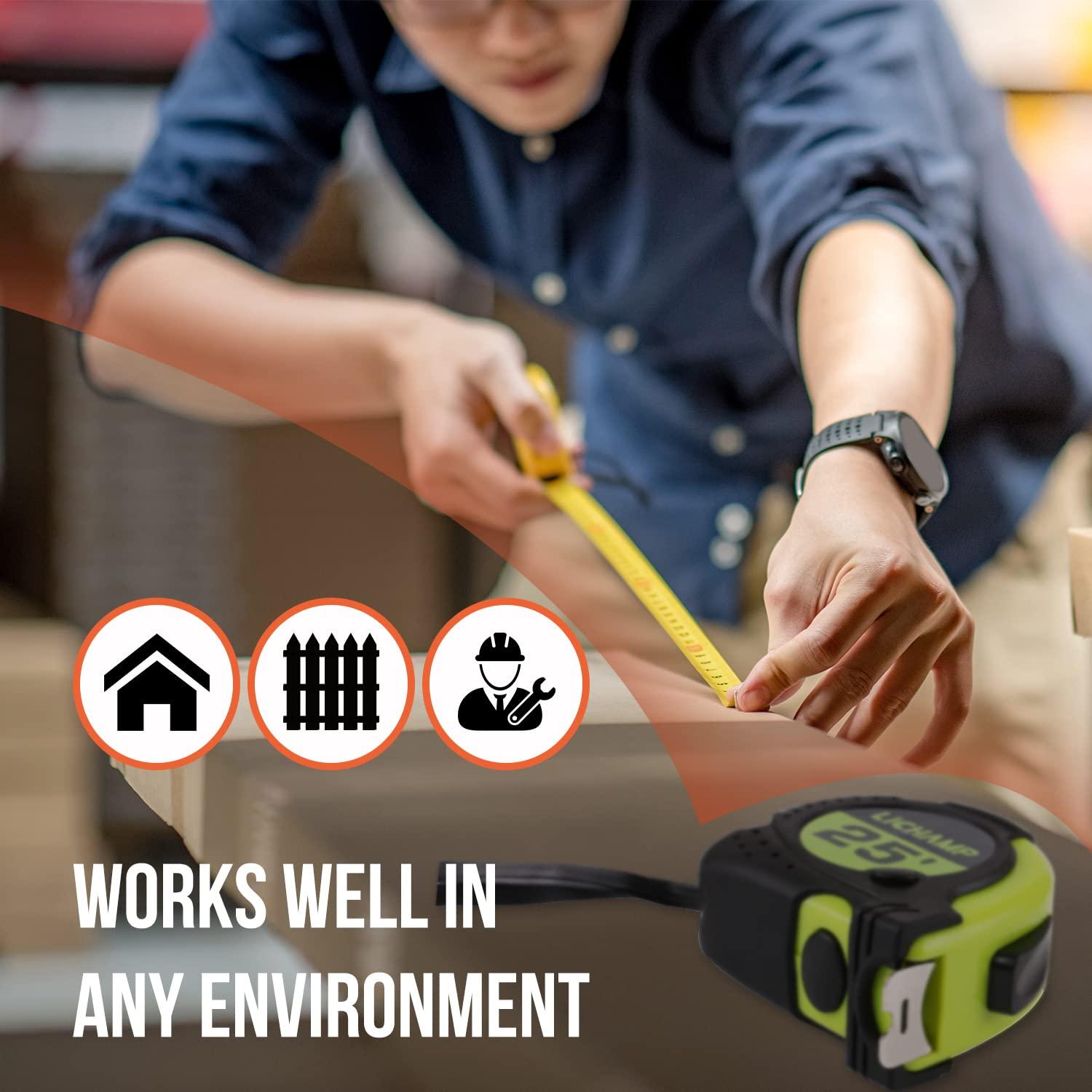 Cinta Métrica LICHAMP 7.62m Paquete de 6 Fracciones 1/8