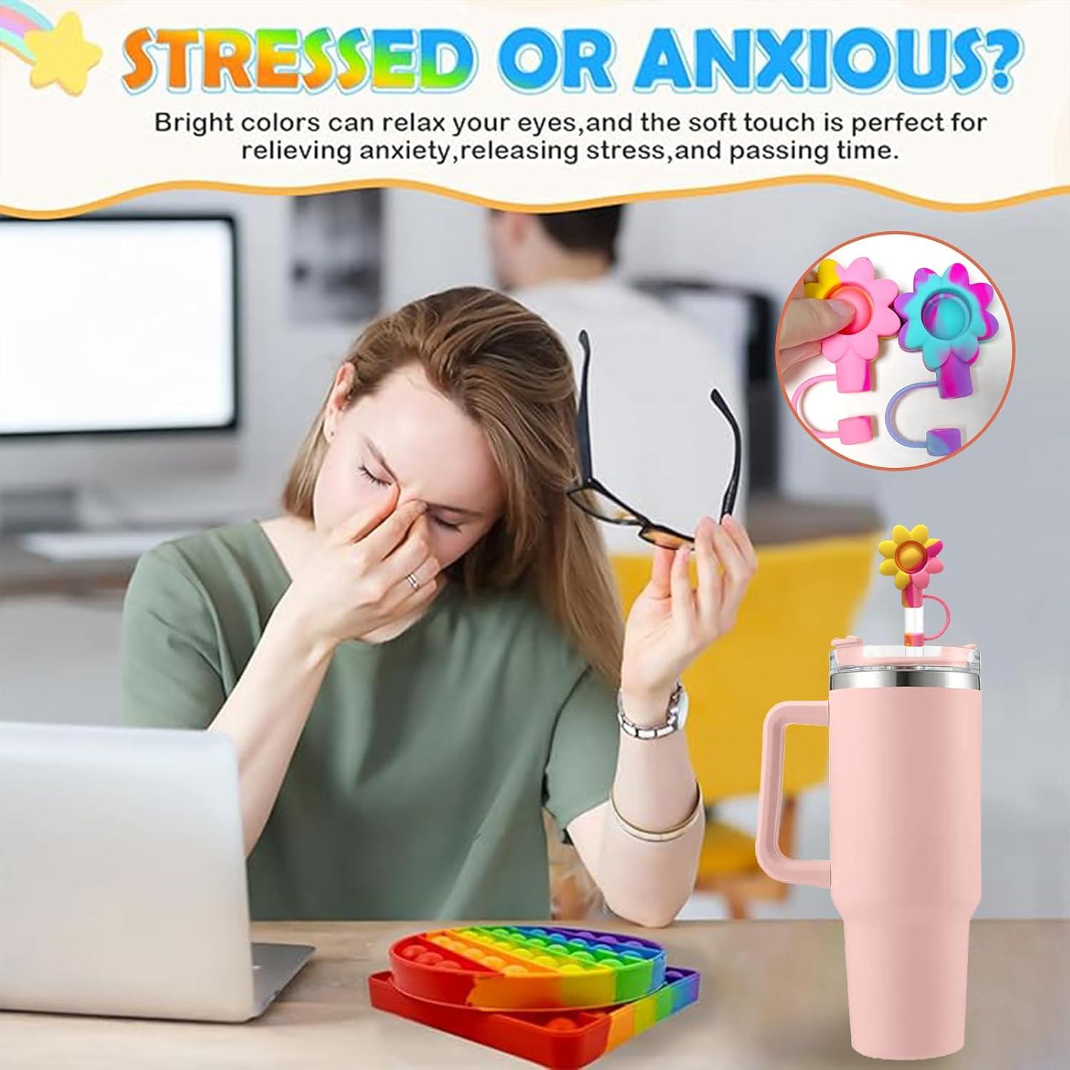 4 Tapas de Silicona Coloridas para Pajitas Stanley 30/40 Oz