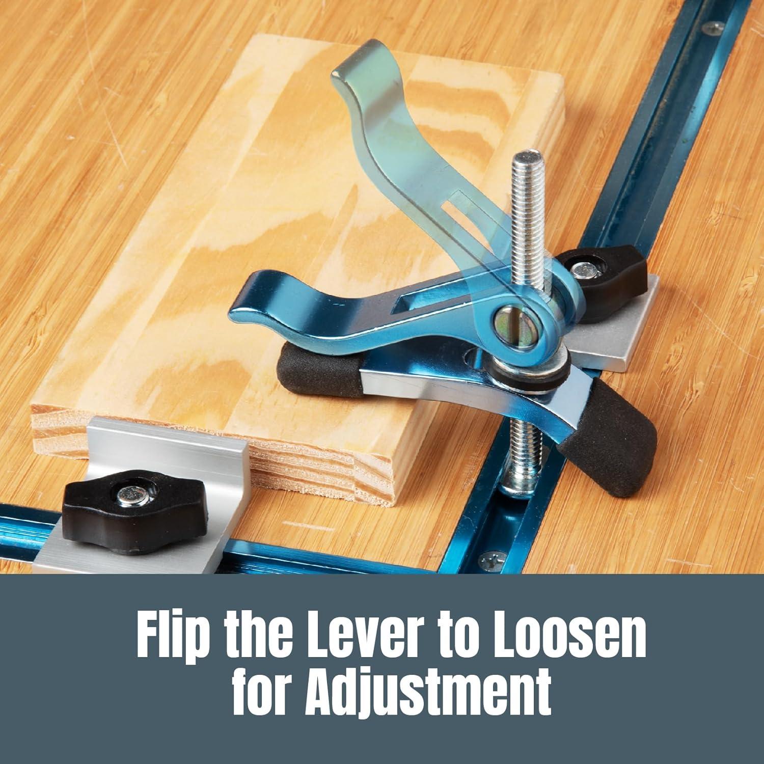 Abrazaderas de Leva POWERTEC 2PK 1/4"-20 para Carpintería