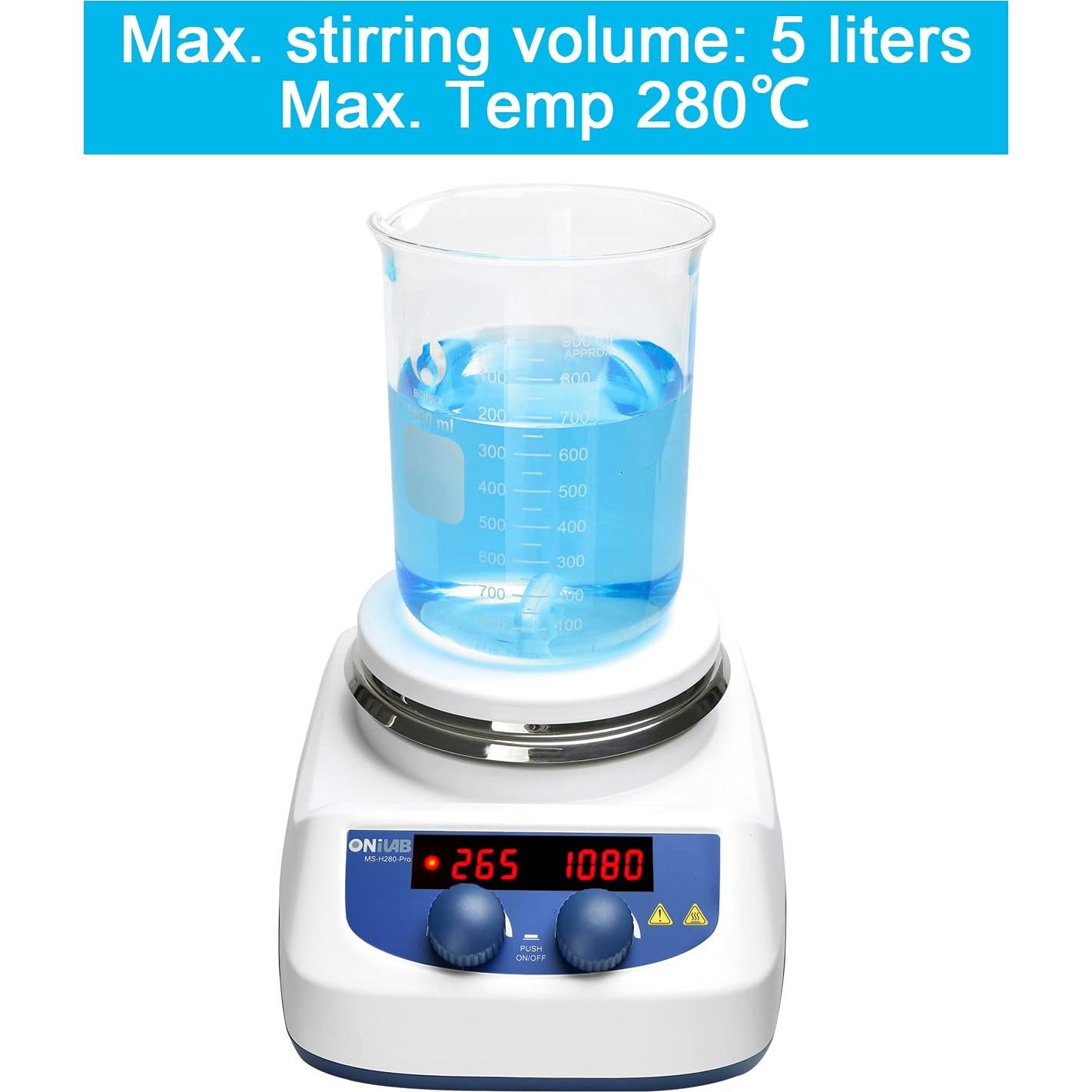 Placa Calentadora Digital ONiLAB 28cm con Agitador 3000mL
