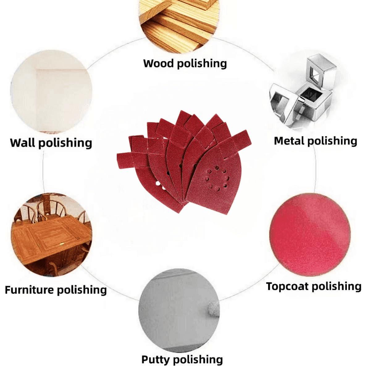 30 Hojas de Lija 40 Granos DUSJVYUE para Lijadora Mouse