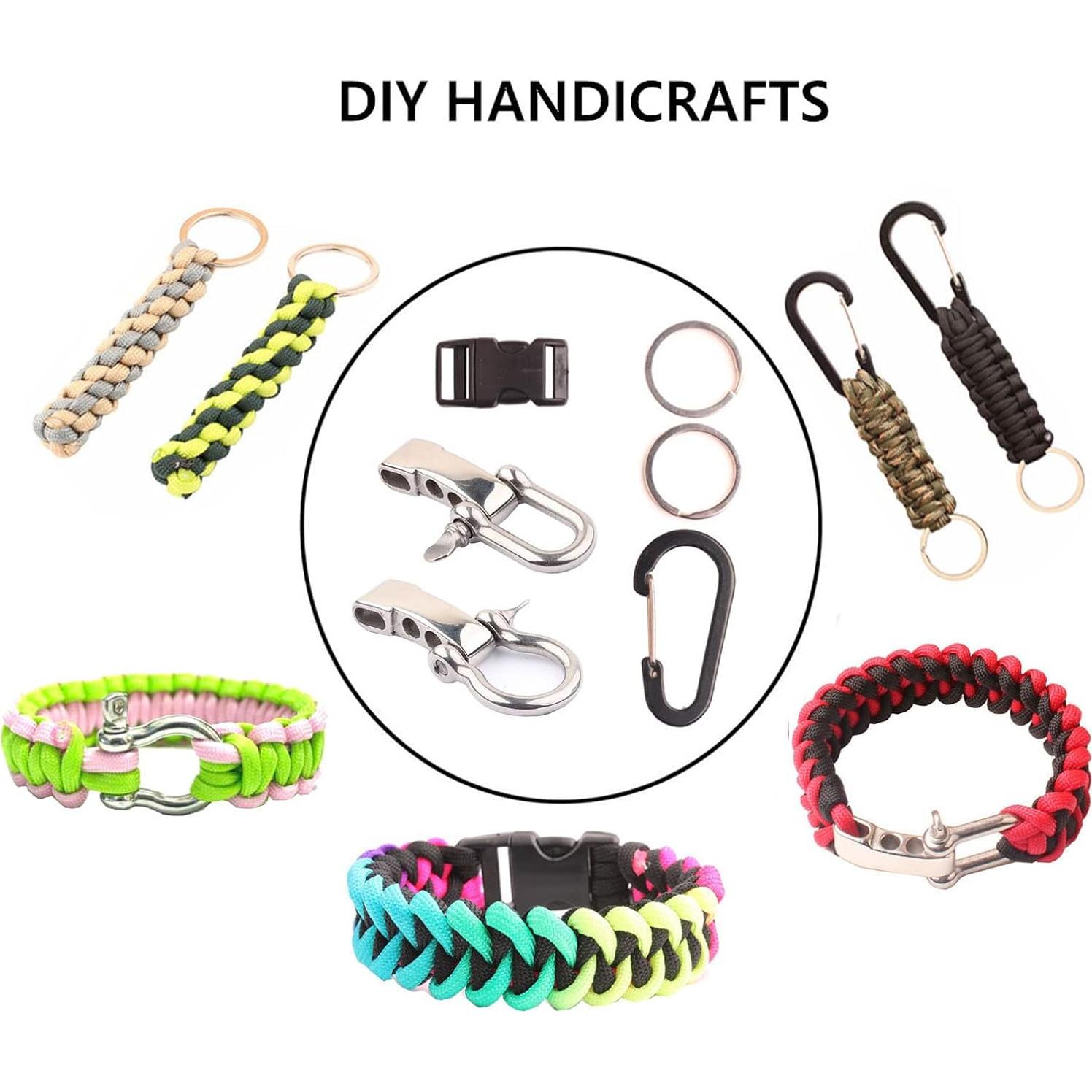 Kit de Pulseras Paracord 550 GeGeDa 30.48m Verde Militar