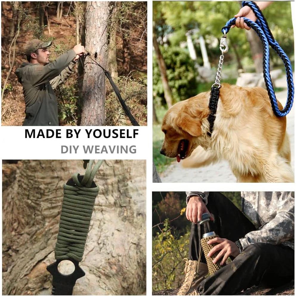 Kit de Pulseras Paracord 550 GeGeDa 30.48m Verde Militar