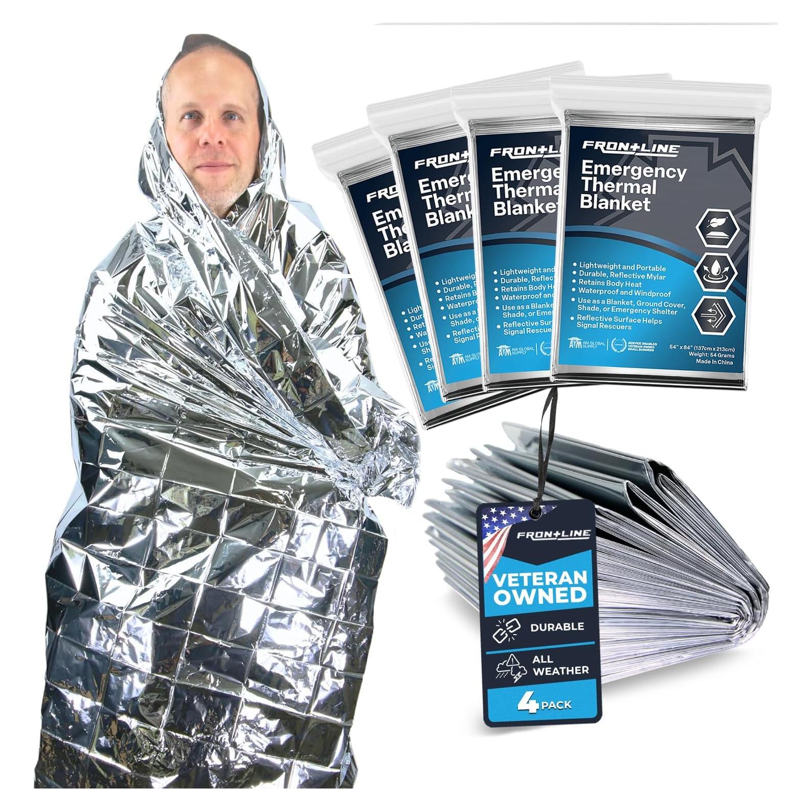 Manta Térmica de Emergencia Frontline 137x213 cm - 4 Unidades