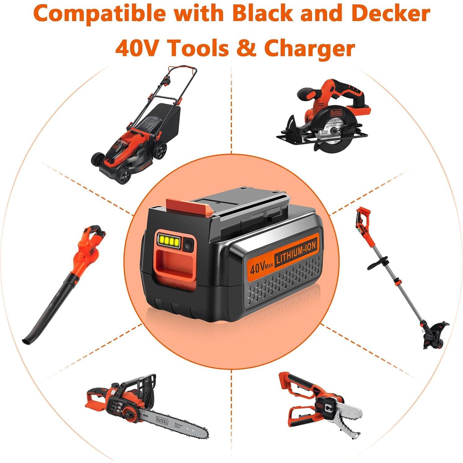 Batería de Reemplazo 40V 3000mAh Black y Decker LBX2040