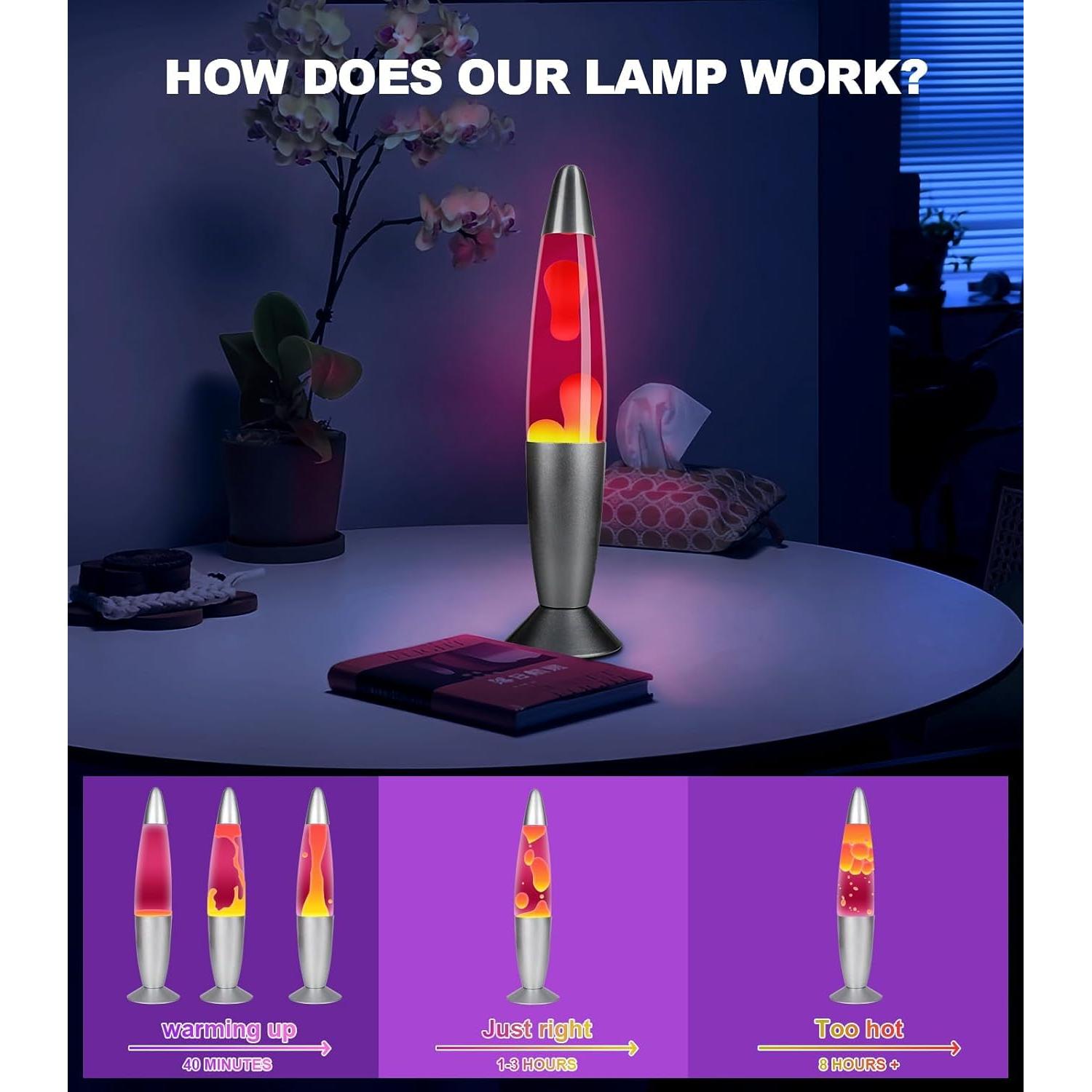 Lámpara de Movimiento Líquido AONESY 40,64 cm Púrpura