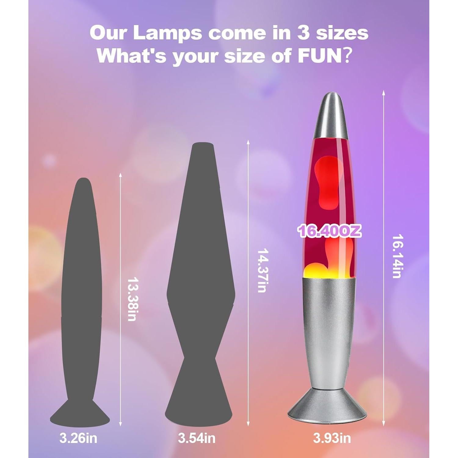 Lámpara de Movimiento Líquido AONESY 40,64 cm Púrpura