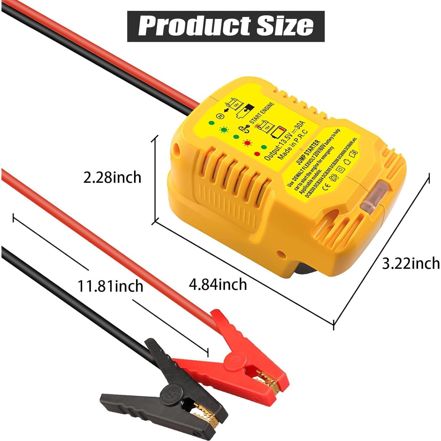 Adaptador de Arranque Fybemax para Batería DeWalt 20V MAX