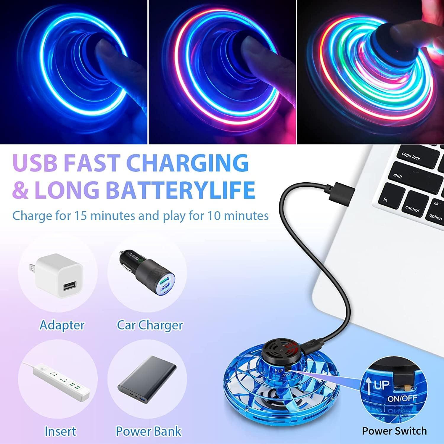 Dron Mini UFO Ifly Spinner Azul Controlado por Mano