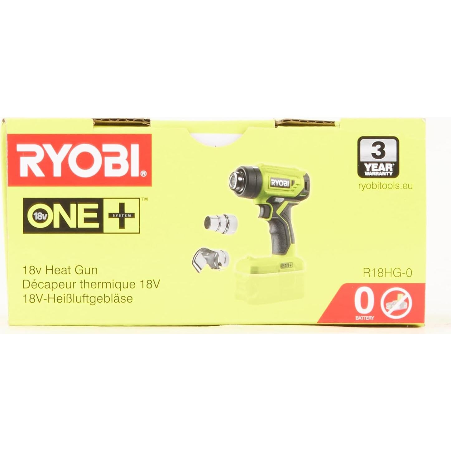 Pistola de Calor Ryobi R18HG-0 18V ONE+ 470°C 170L/min