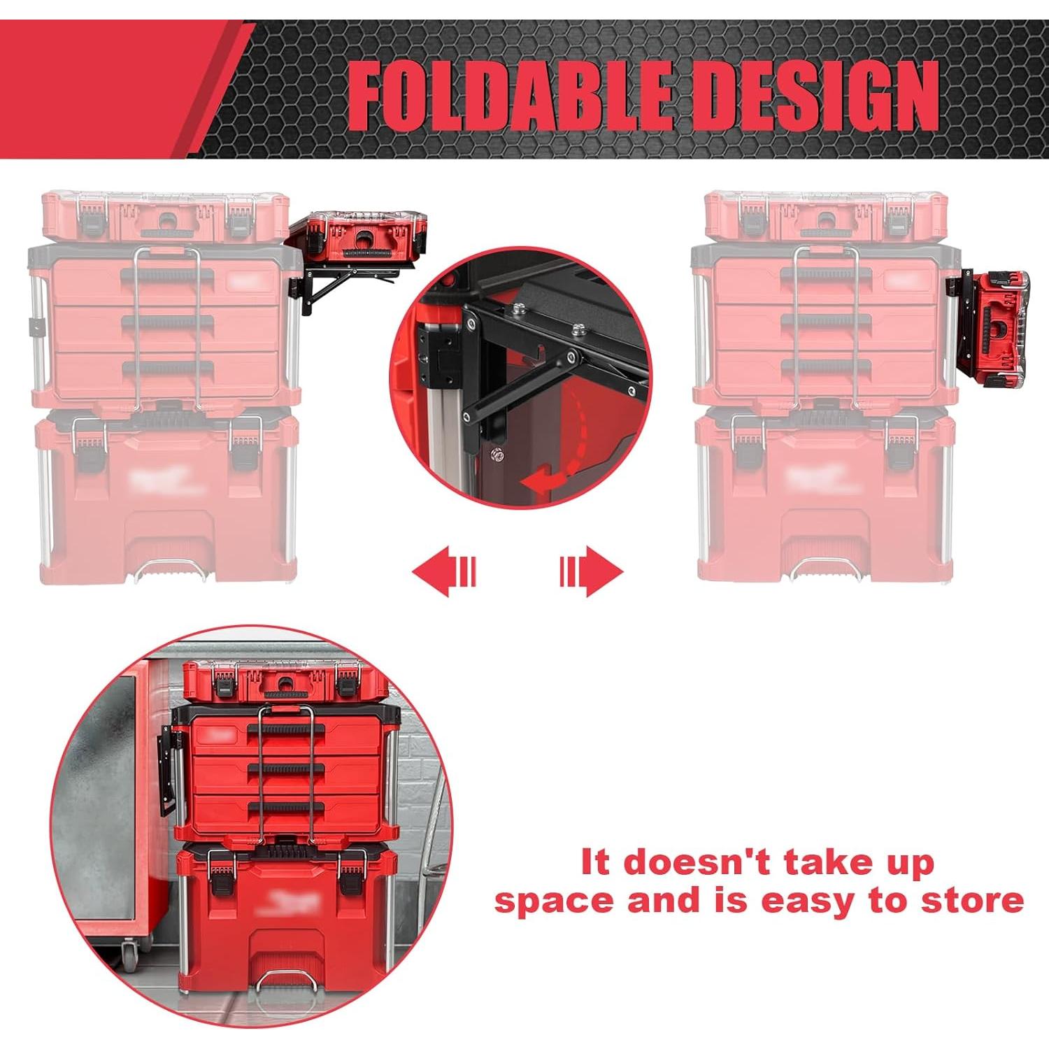 Soporte Plegable BPOPO para Caja de Herramientas Milwaukee Packout