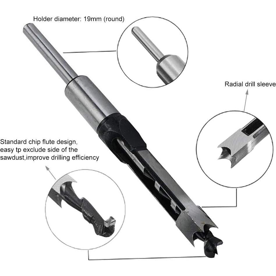 Broca Cincel Cuadrada SaferCCTV 19mm para Madera y Acero