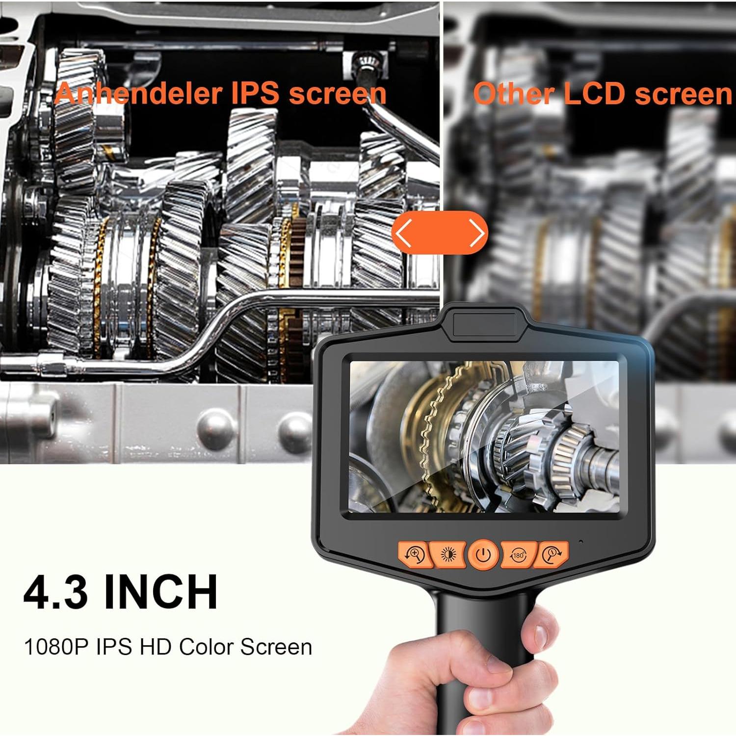 Cámara Endoscópica 15.24m Anhendeler Borescopio IP67