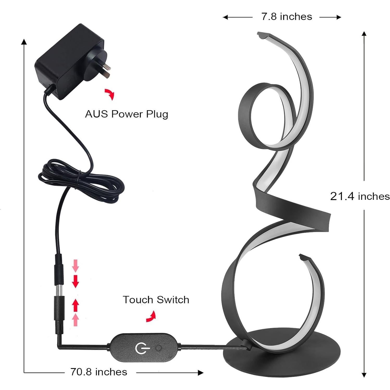 Lámpara de mesa LED AooLiWang 20W regulable 54.6 cm