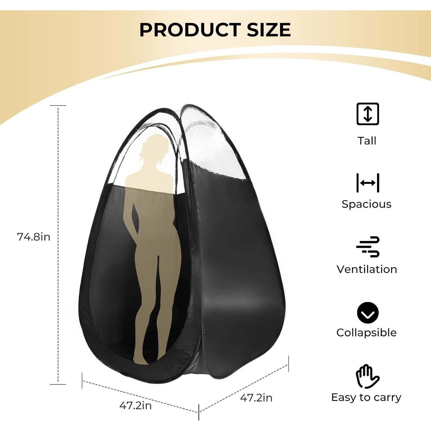 Tienda de Bronceado Pop Up VARIPOWDER 199x120cm Plegable