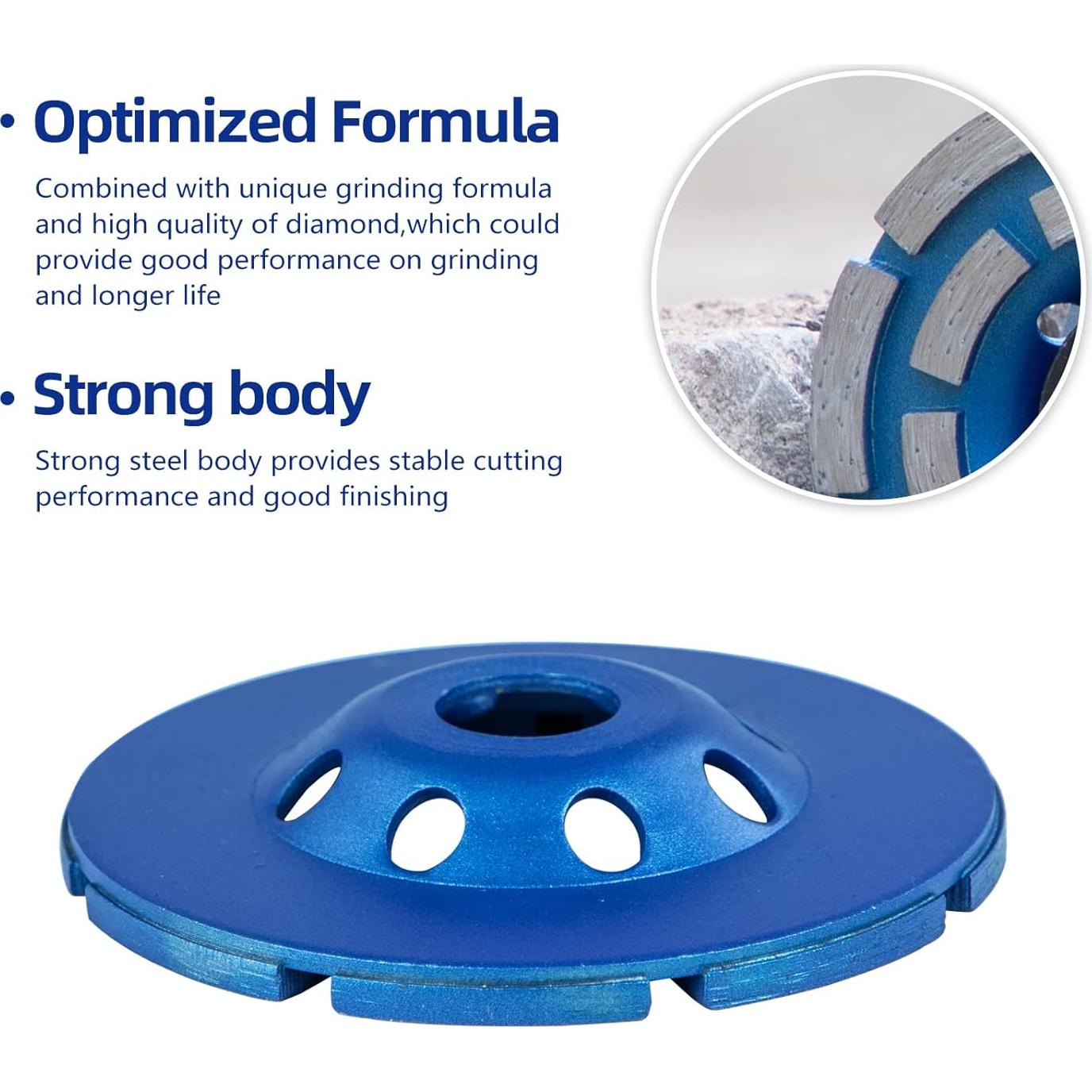 Rueda de Pulido SALI Diamond 115mm Doble Fila para Concreto