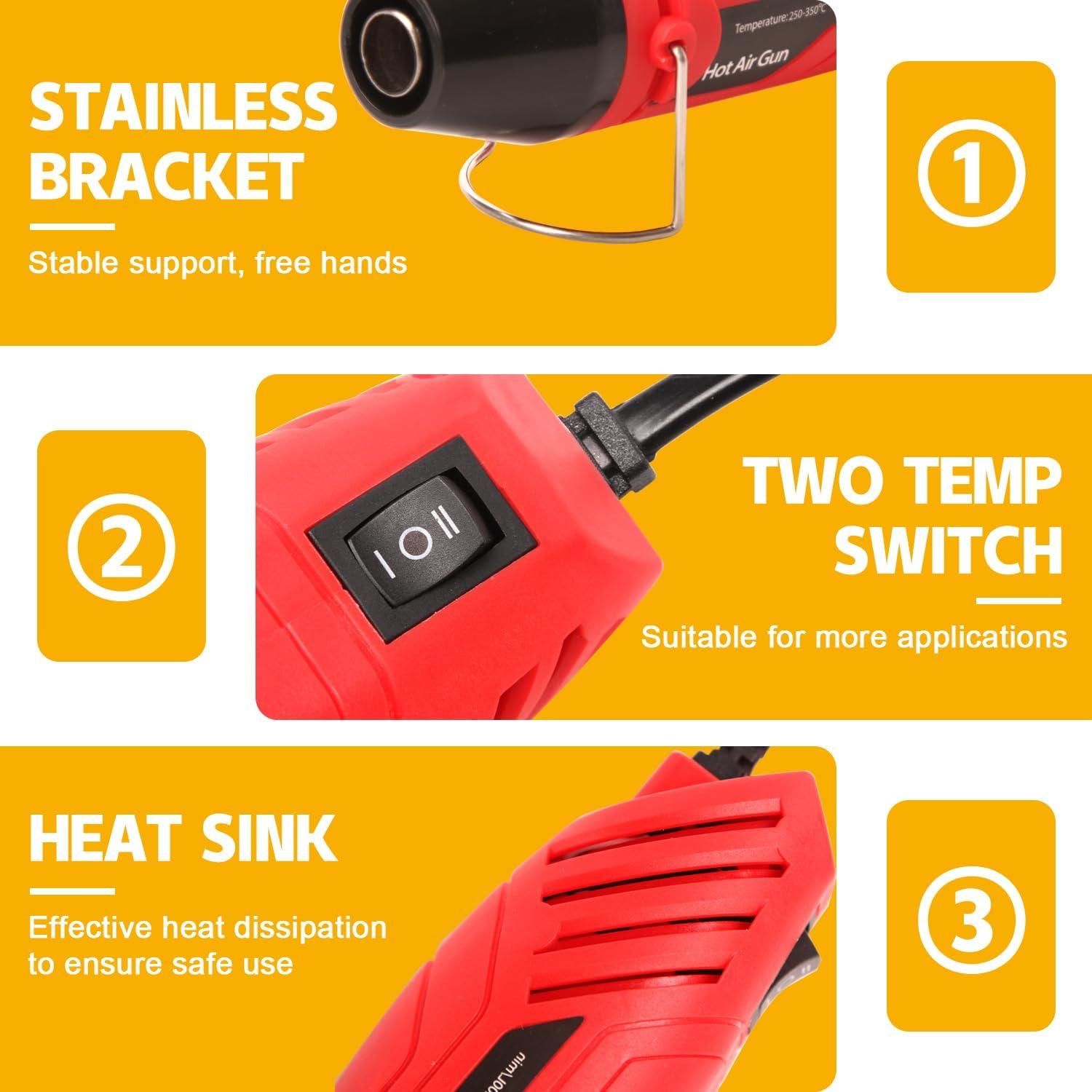 Pistola de Calor LDK 300W Doble Temperatura para Manualidades