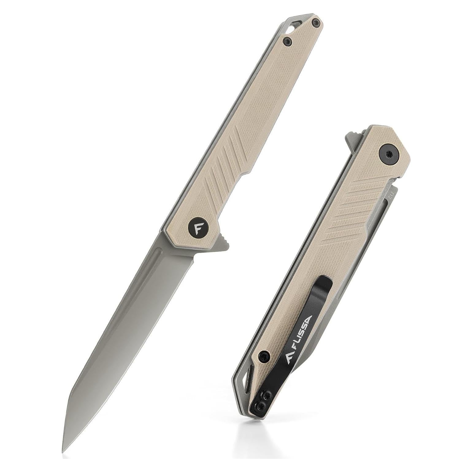 Cuchillo Plegable FLISSA D2 Mango G10 Ligero para EDC