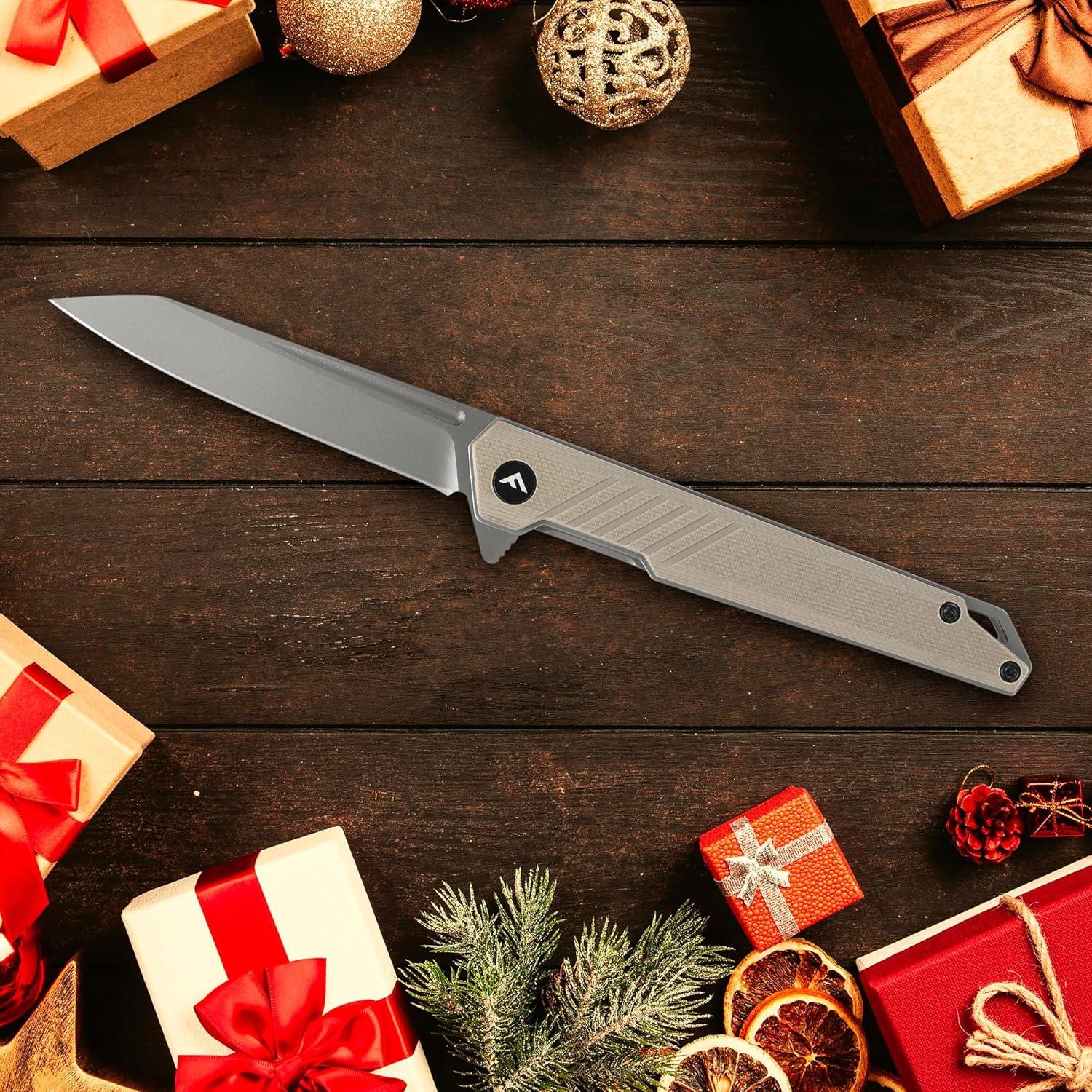 Cuchillo Plegable FLISSA D2 Mango G10 Ligero para EDC