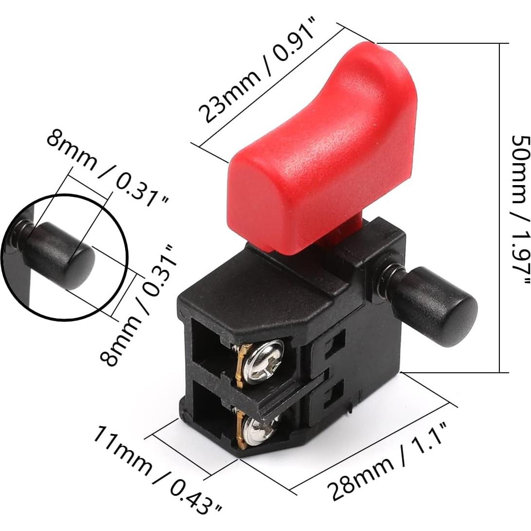 Fielect Trigger Switch for Bosch TDM1250/1260 Electric Hammer Tool Power Speed Control Push Button Switch