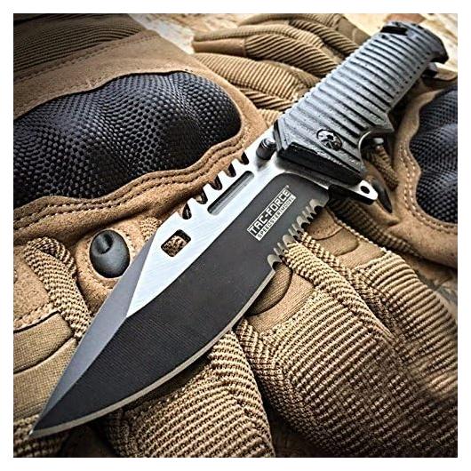 Cuchillo de bolsillo táctico TAC FORCE SAWBACK BOWIE 22.9 cm