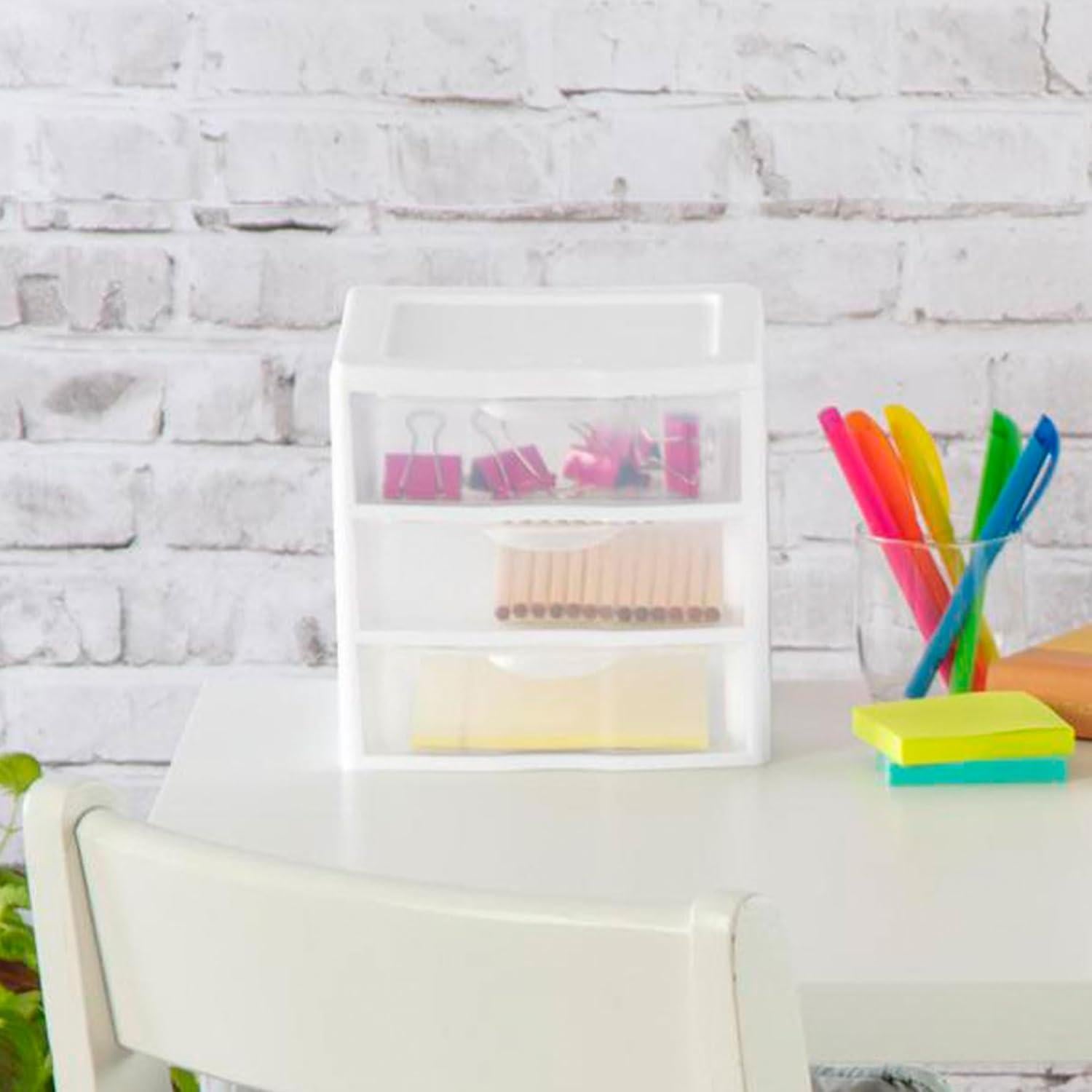 Carrito de Cajones de Almacenamiento Sterilite 6 Pack Blanco