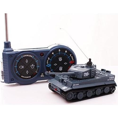 Tanque RC Panzer Tigre I Alemán 1:72 con Luz y Sonido