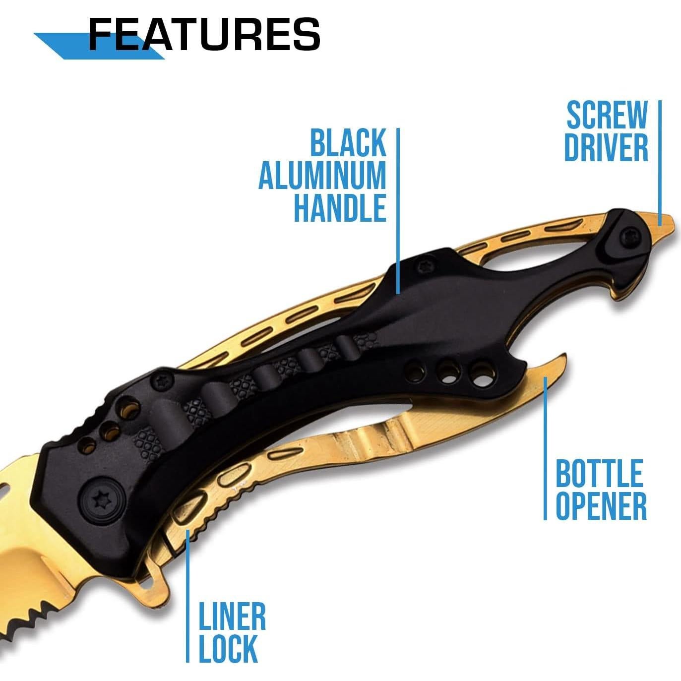 Cuchillo Plegable MTECH USA MT-A705, Hoja 9.53 cm Titanio