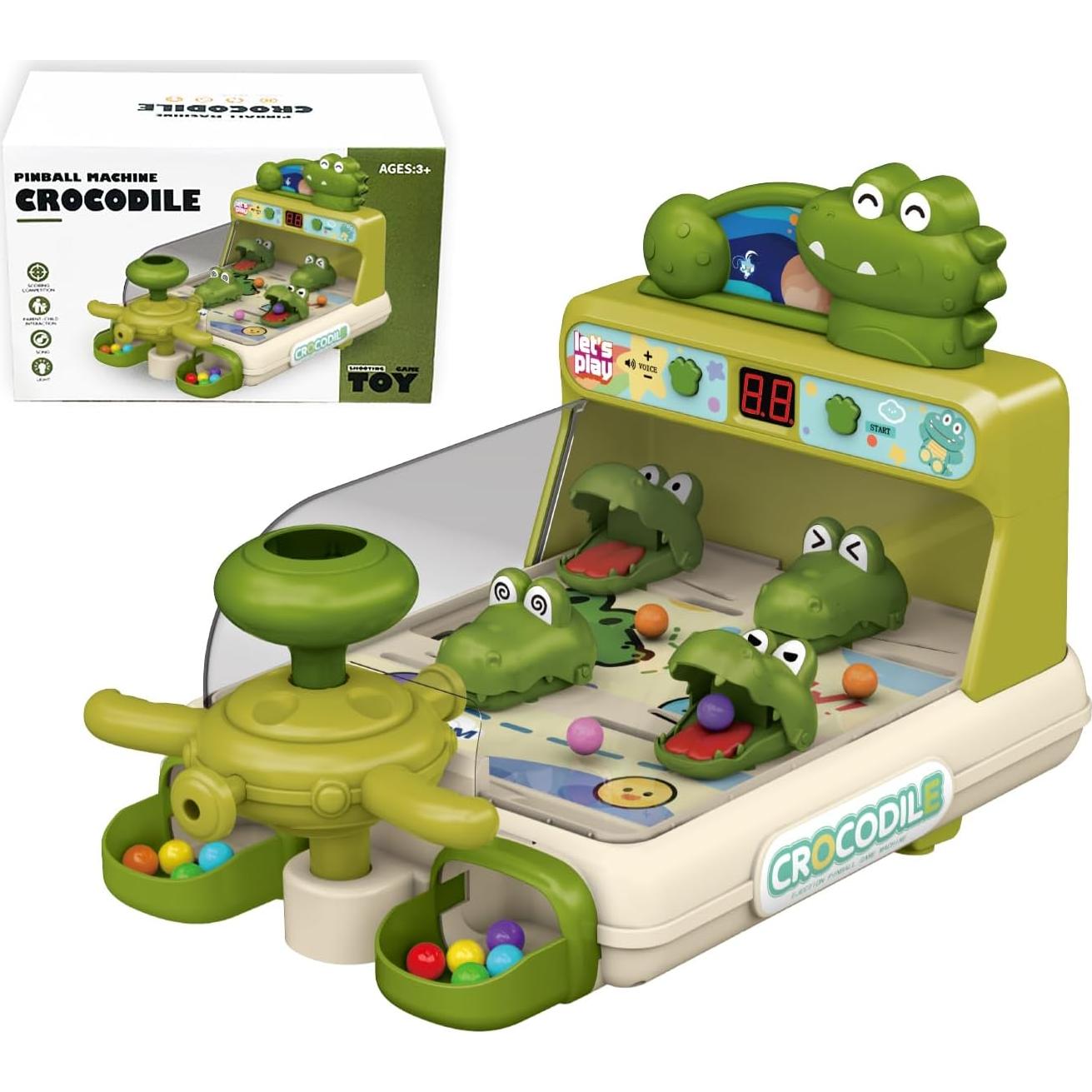 Máquina de Pinball Cocodrilo SHANTOU 27.9x21.8cm Verde