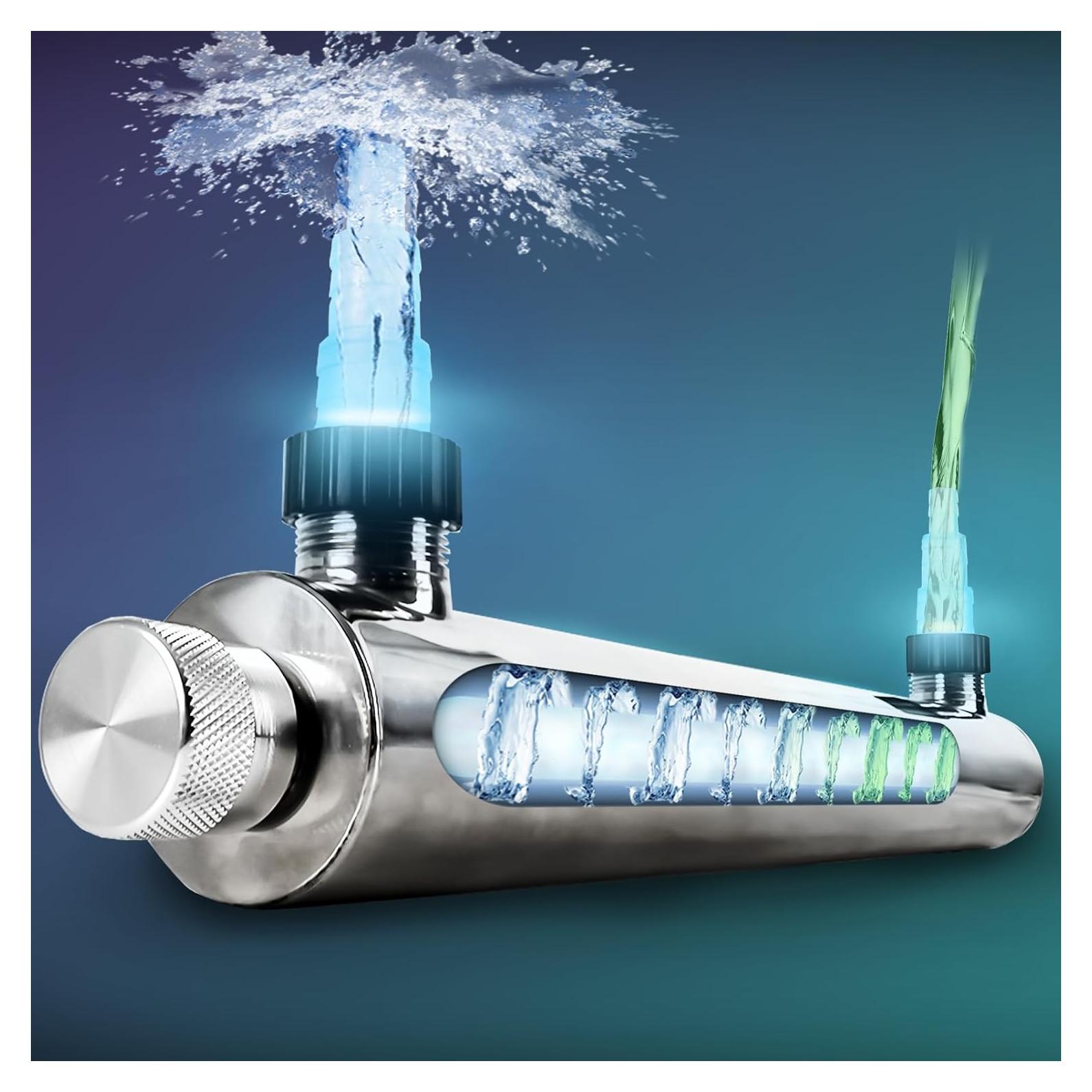 55W Luz UV Coospider para Piscina y Acuario Acero Inoxidable