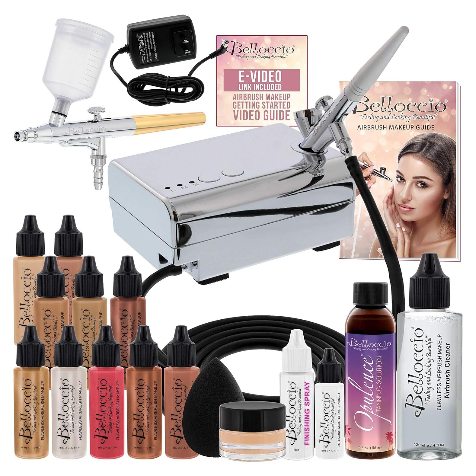 Aerógrafo Belloccio para Maquillaje y Bronceado Set MEDIUM