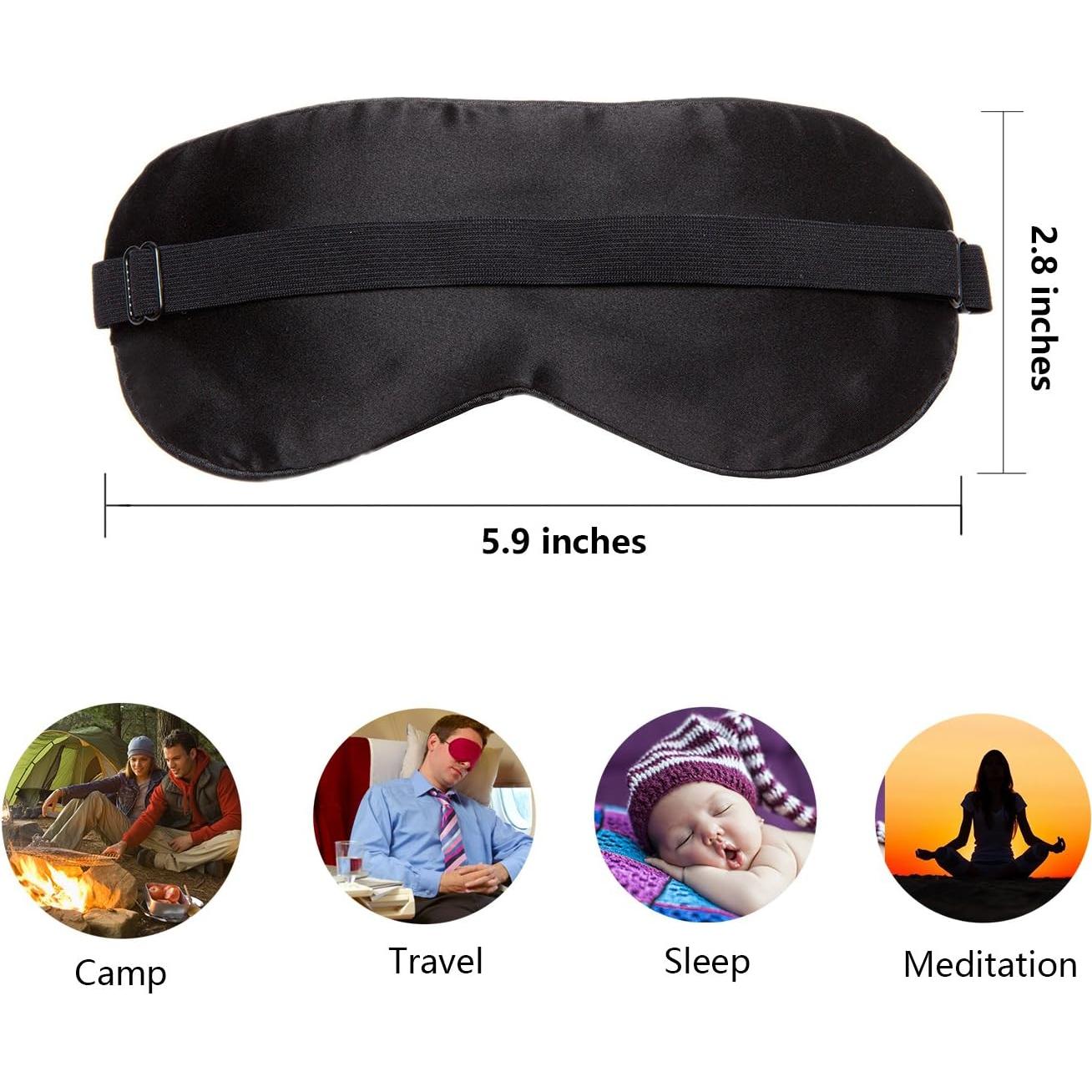 Máscara de Sueño de Seda Natural NMM para Niños Azul 15x7cm