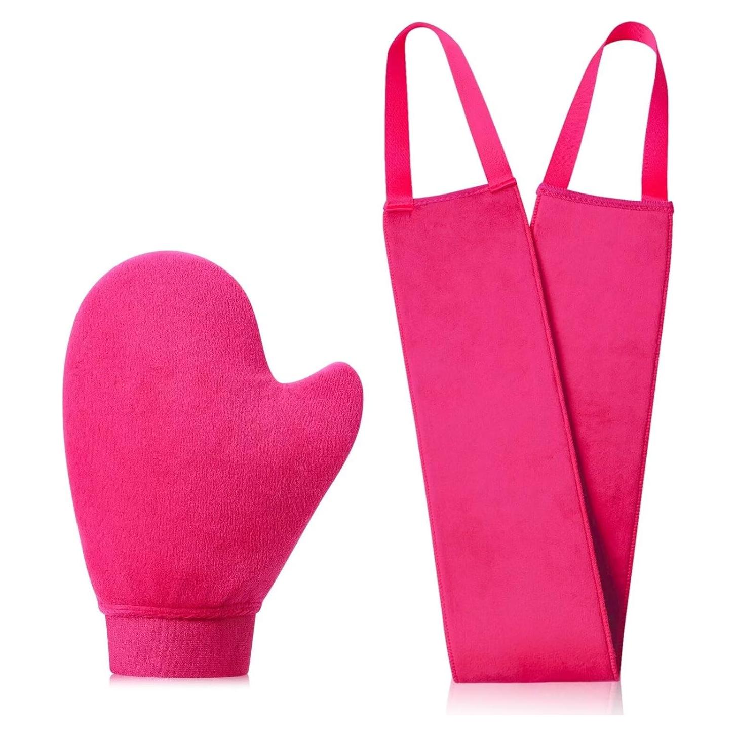 Guante de Autobronceador CeleCily 2 en 1 Rojo Rosa