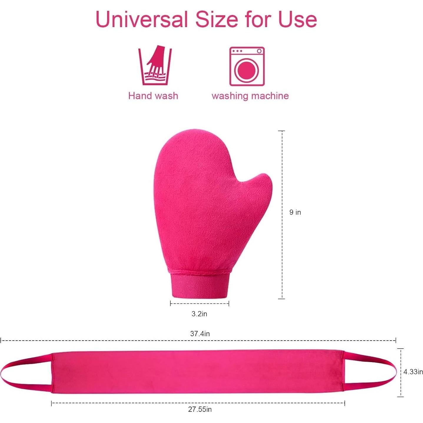 Guante de Autobronceador CeleCily 2 en 1 Rojo Rosa