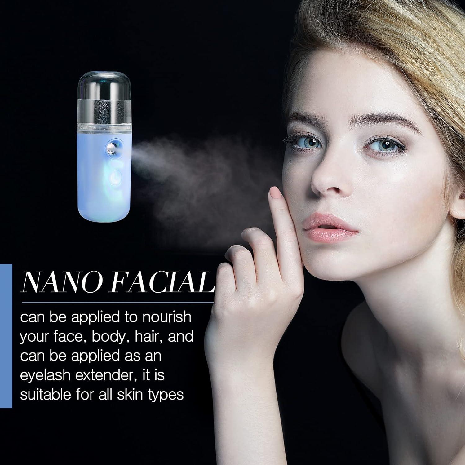 Humidificador Facial Portátil Honoson 30 ml USB Negro y Azul