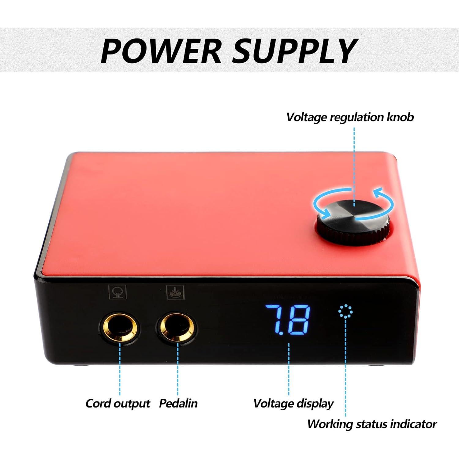 Kit de Tatuaje Profesional Solong TK465 - 4 Máquinas, 180 Piezas