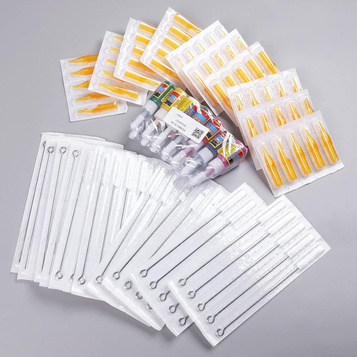 Kit de Tatuaje Profesional Solong TK465 - 4 Máquinas, 180 Piezas