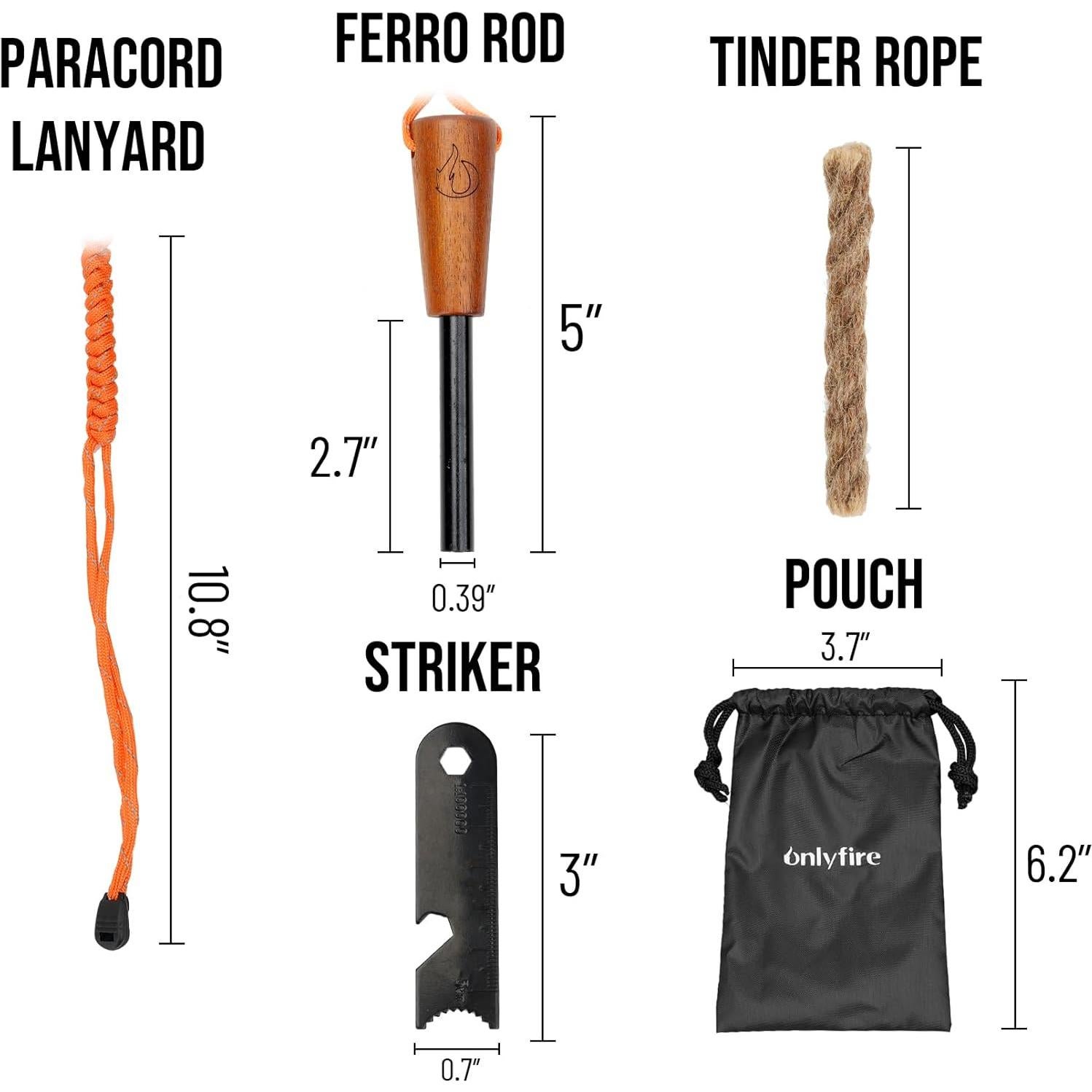 Kit de Supervivencia para Encender Fuego ONLYFIRE 2-pack