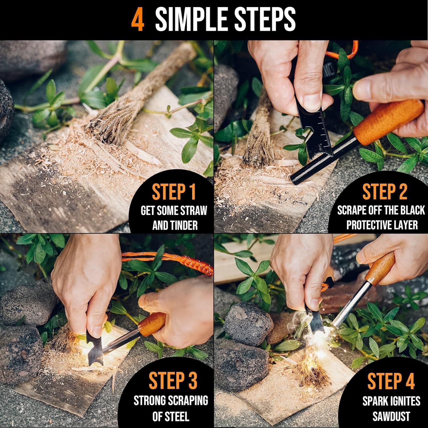 Kit de Supervivencia para Encender Fuego ONLYFIRE 2-pack