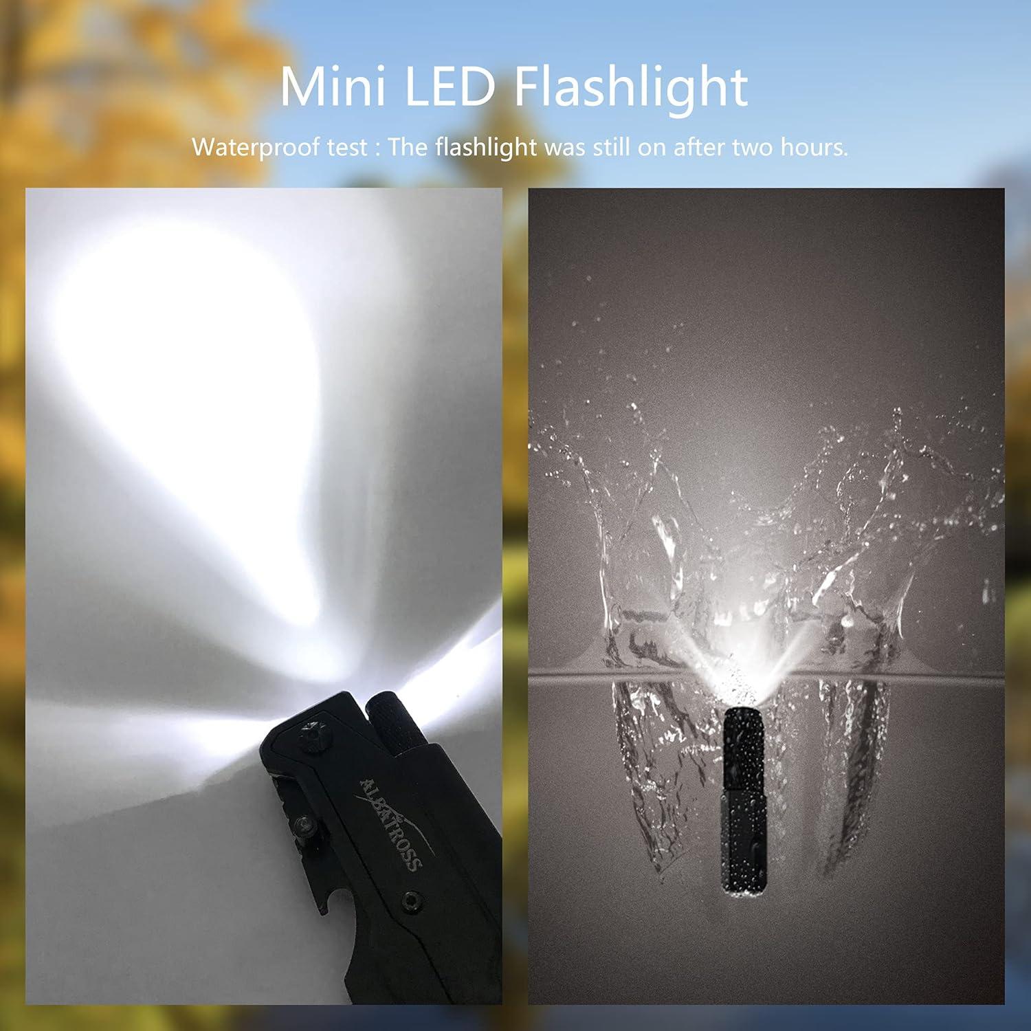 Cuchillo Táctico ALBATROSS FK01-BK 7-en-1 con Linterna LED