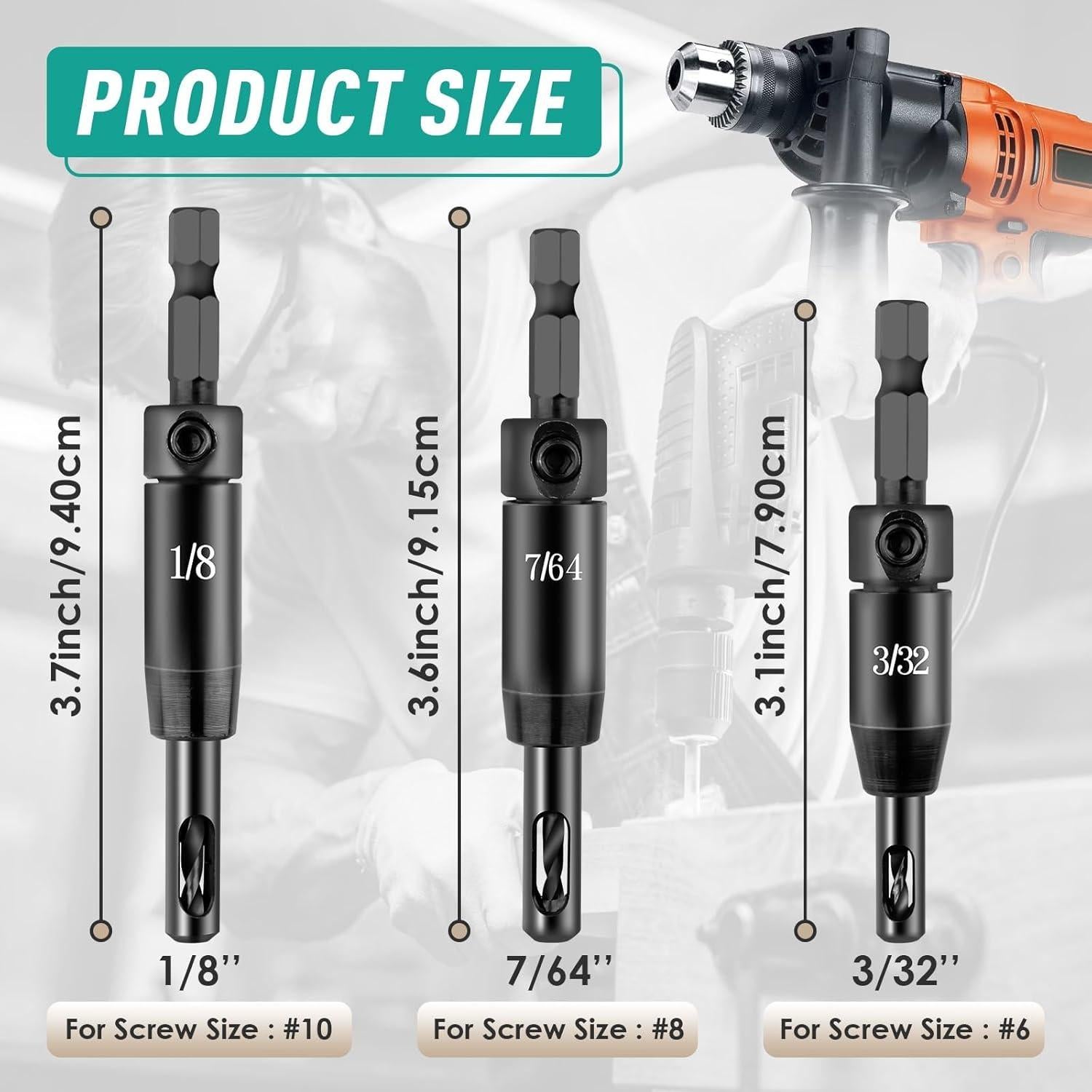 Juego de Brocas Autocentrantes Gfdoso CC2430 3 Pcs 2.38-3.18 mm