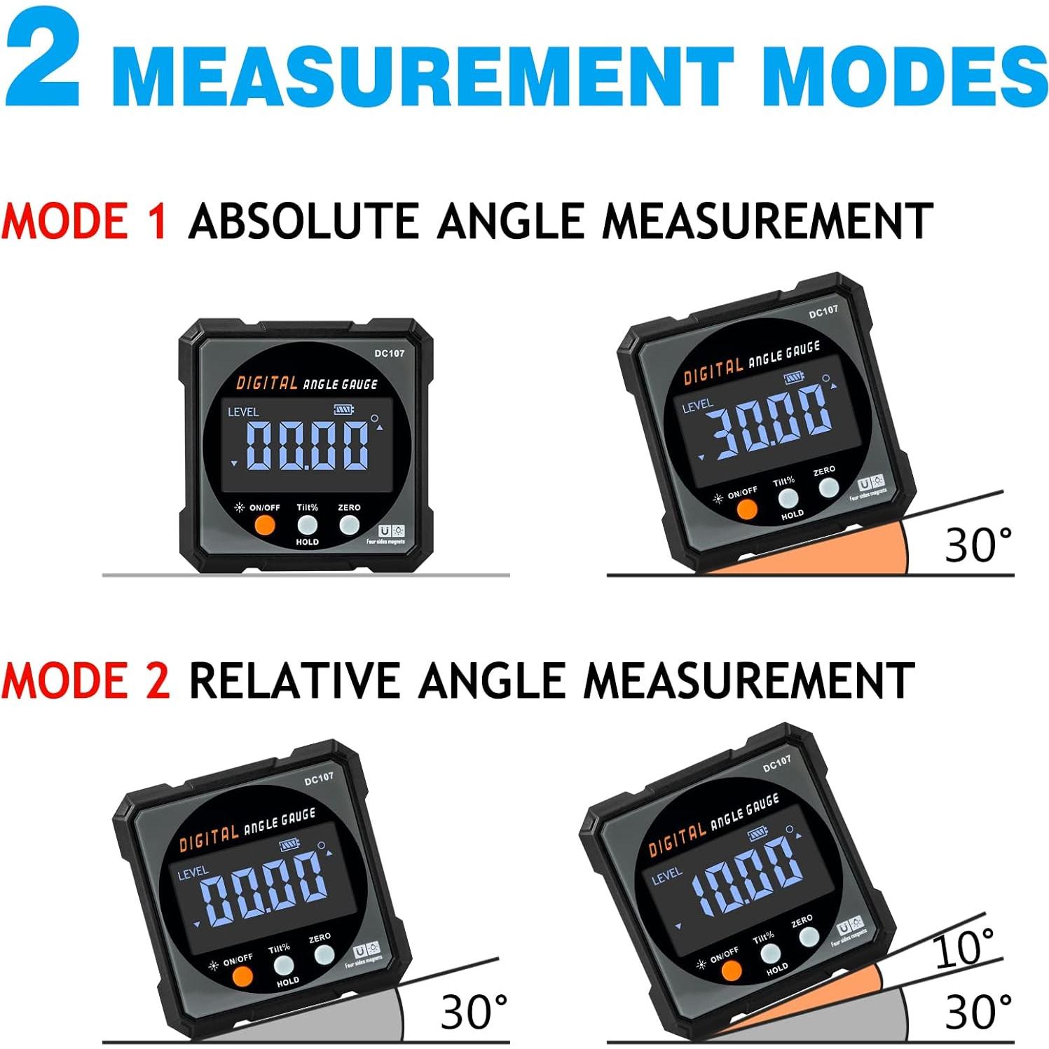 Buscador de Ángulo Digital COROLLATA - Inclinómetro Cubo 6.1cm