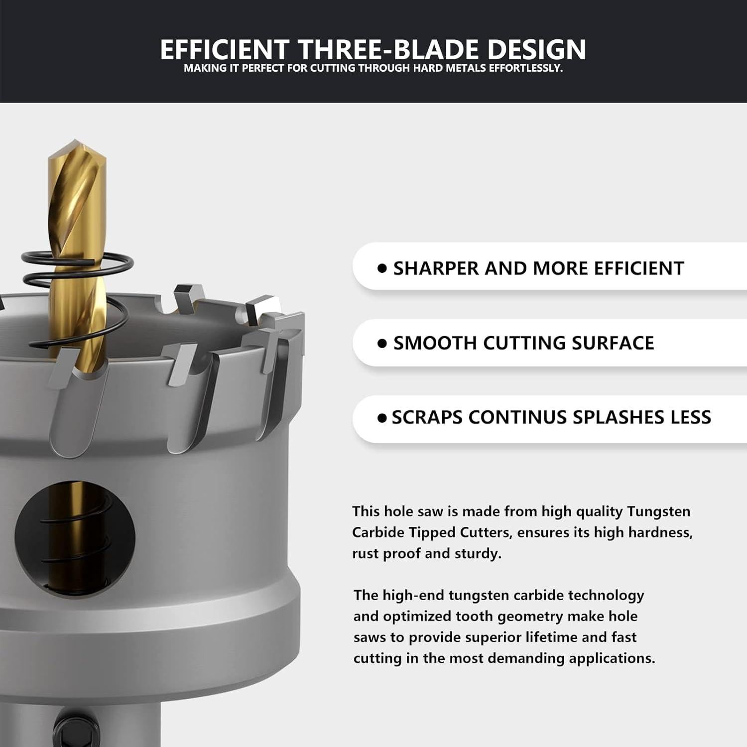 Kit de Sierras de Corona 11 Piezas CSOOM Carburo Titanio