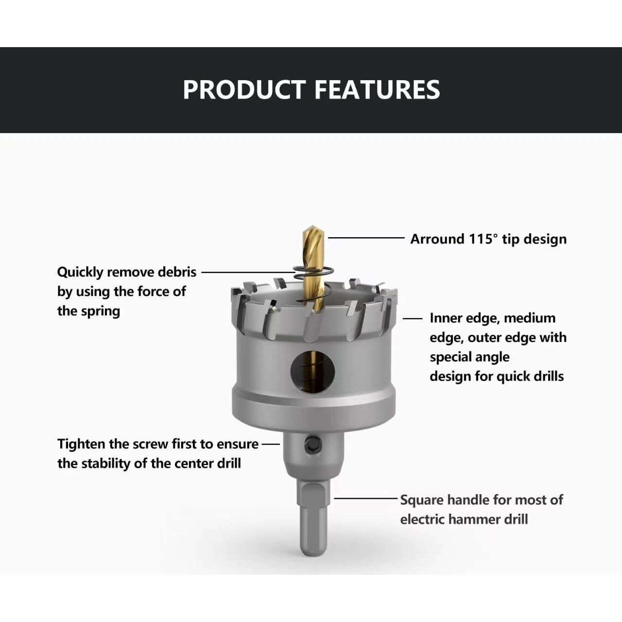 Kit de Sierras de Corona 11 Piezas CSOOM Carburo Titanio
