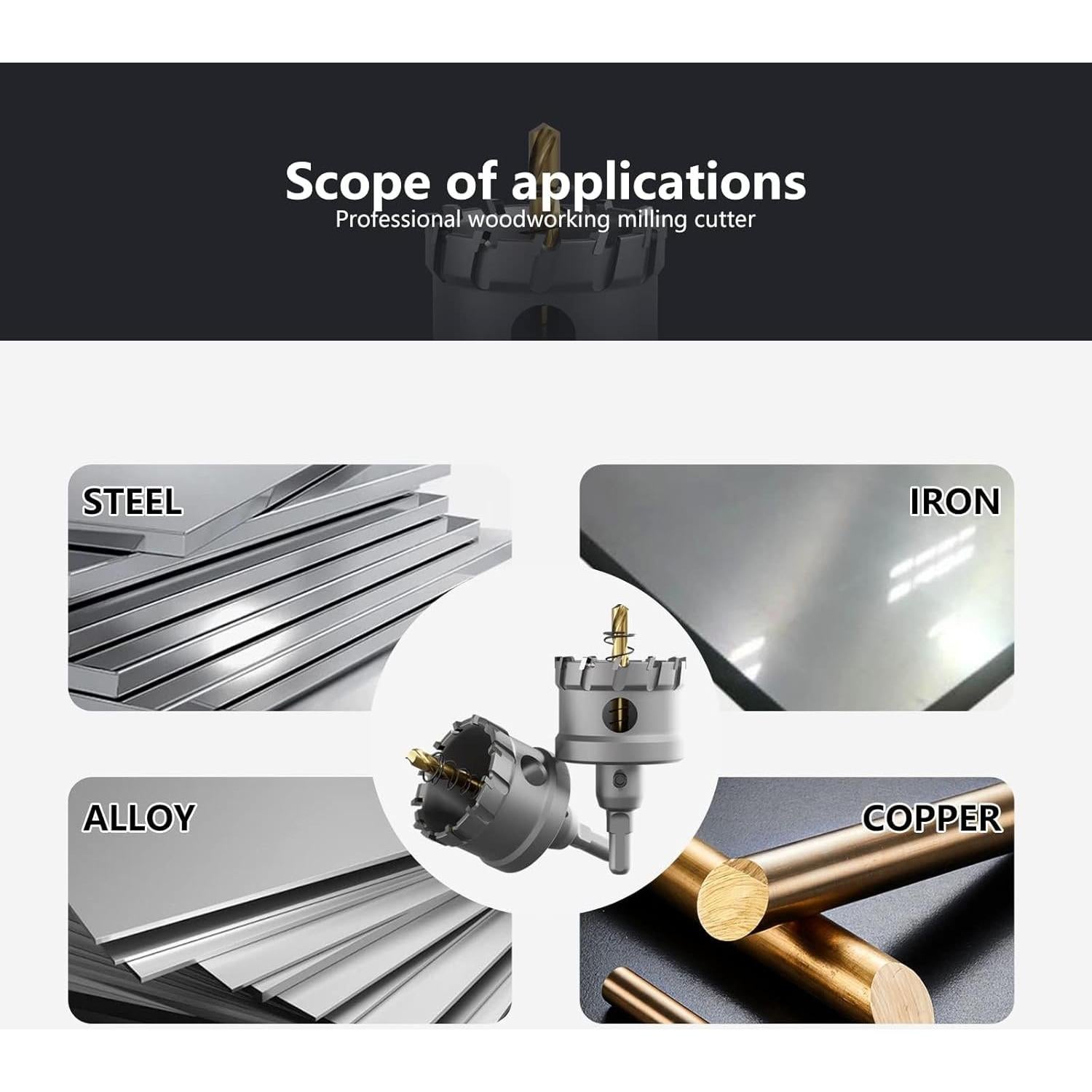 Kit de Sierras de Corona 11 Piezas CSOOM Carburo Titanio