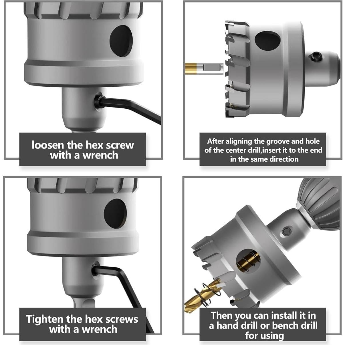 Kit de Sierras de Corona 11 Piezas CSOOM Carburo Titanio