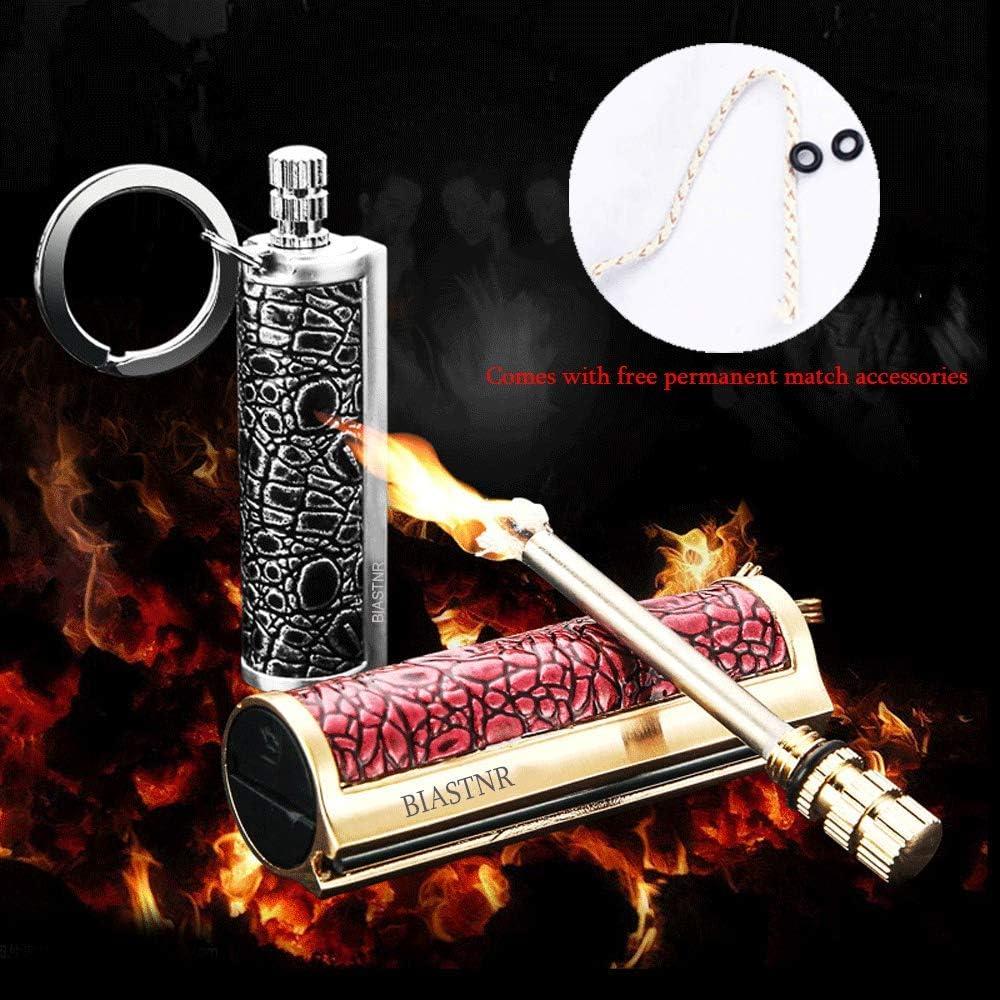 Encendedor de fósforo permanente BIASTNR, llavero de metal 6.5x1.8cm
