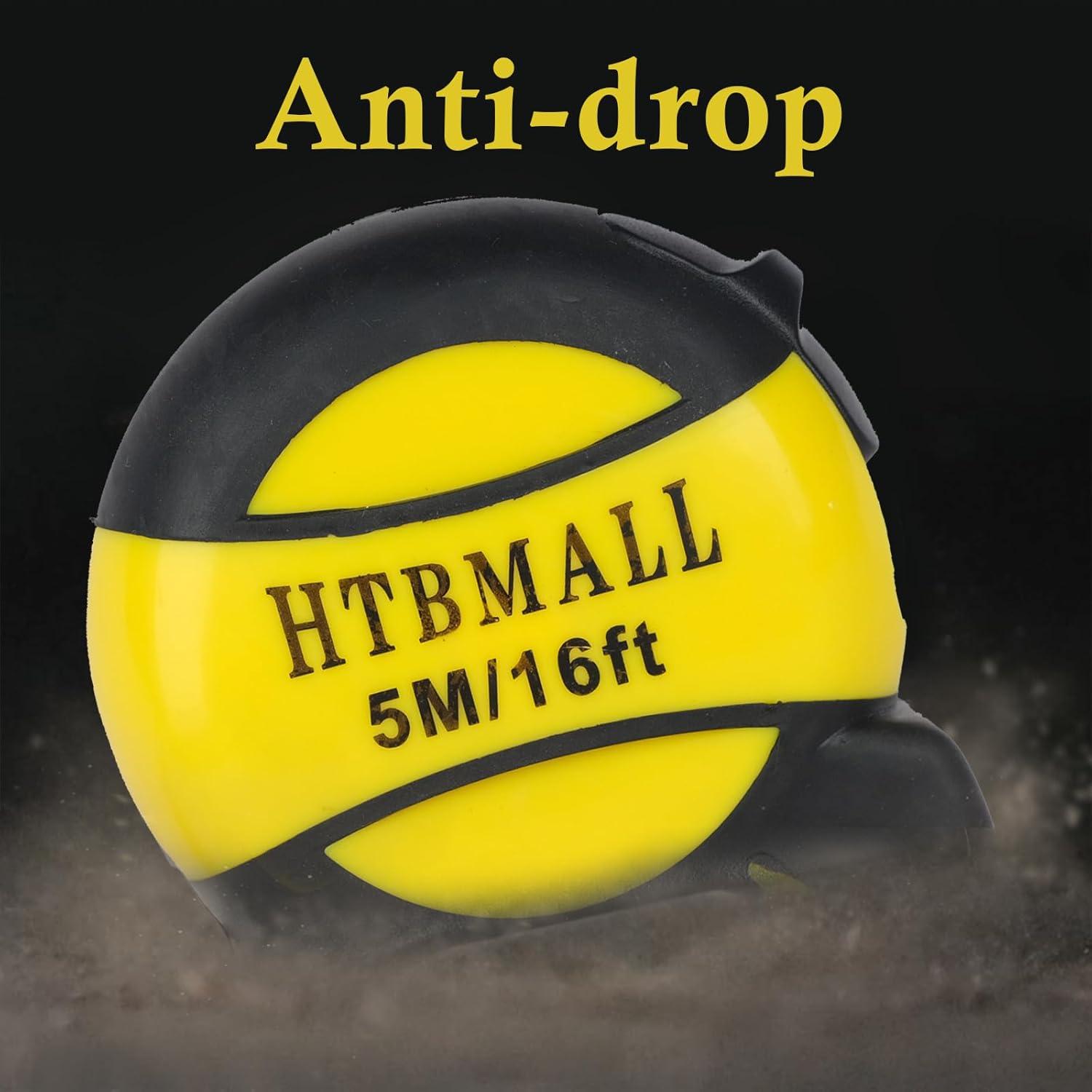 Cinta Métrica Retráctil HTBMALL 5M Doble Cara Precisión MID