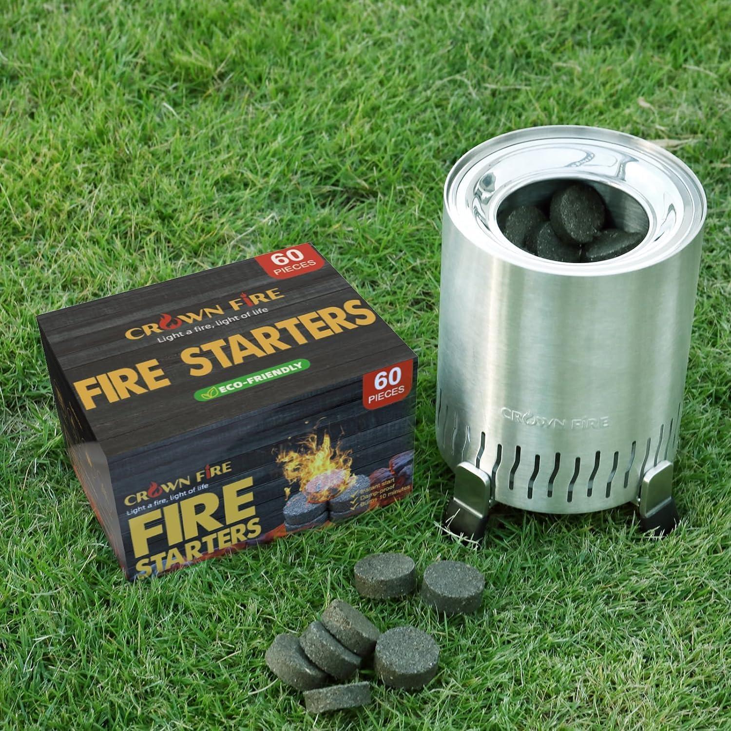 Encendedores de Fuego CROWN FIRE 60 Unidades para BBQ